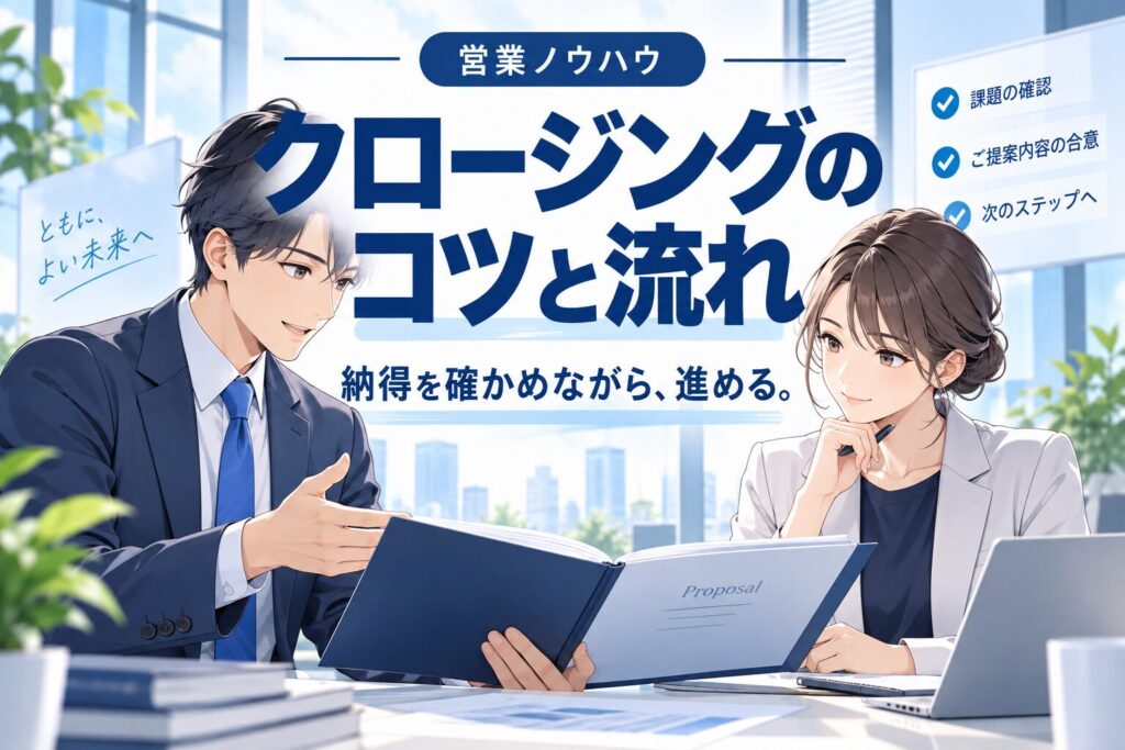 営業クロージングのコツと流れ|決まる人の型