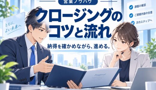 営業クロージングのコツと流れ｜決まる人の型