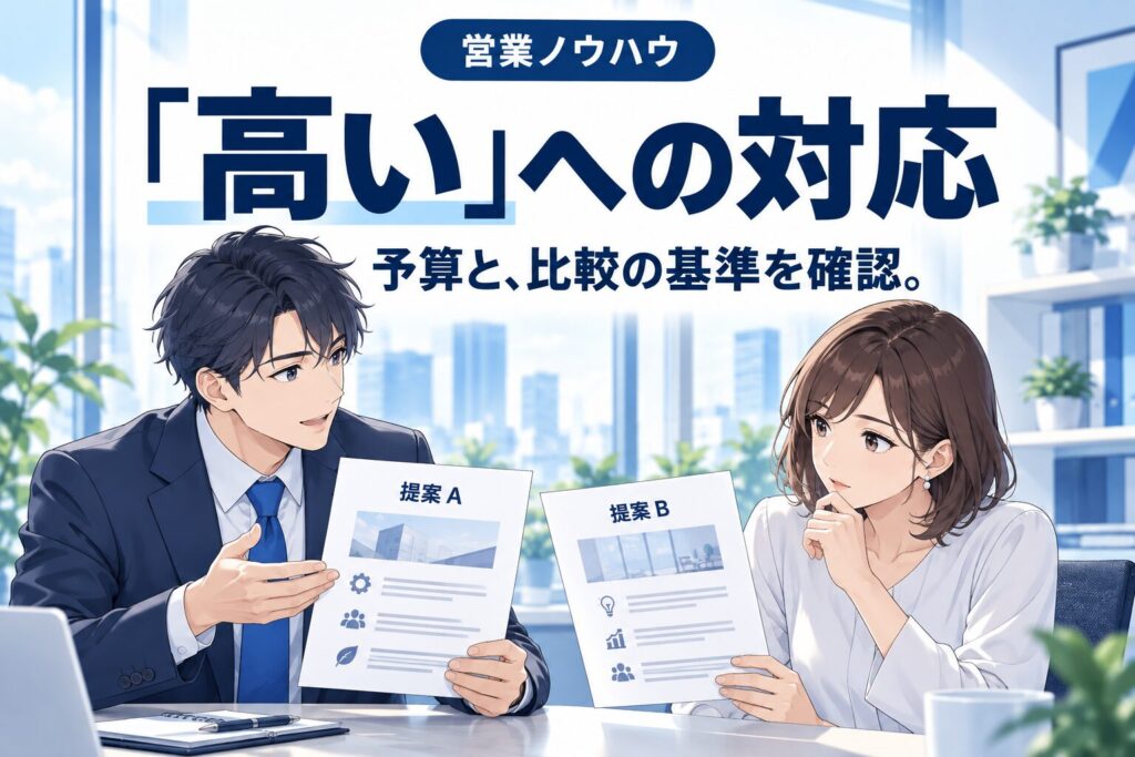 「高い」と言われた時の切り返しトーク