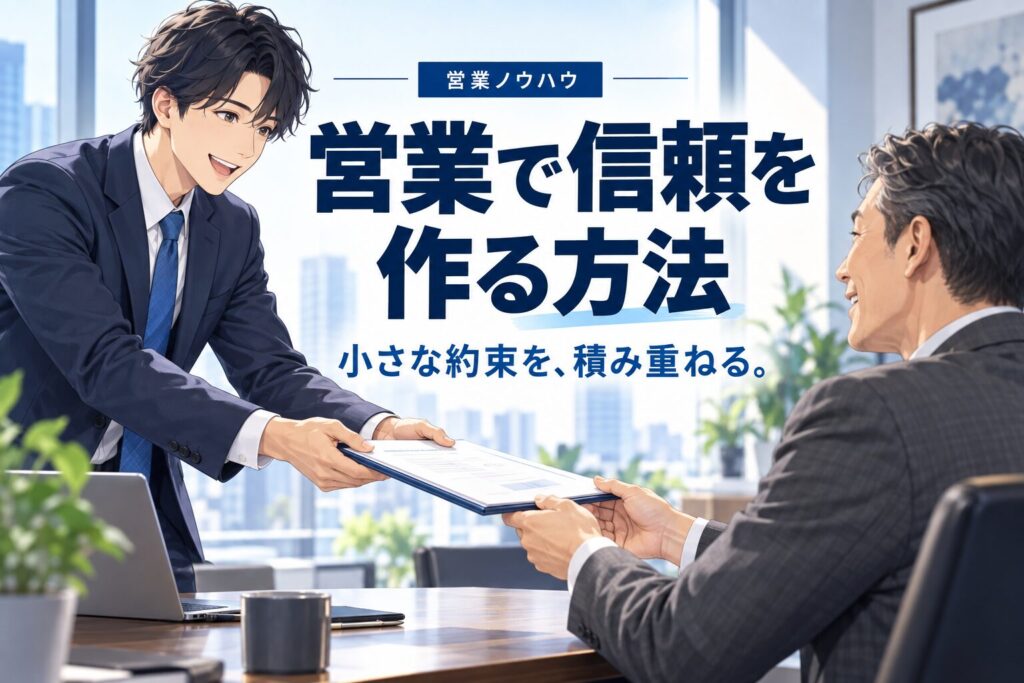 営業で信頼関係を作る方法｜選ばれる土台