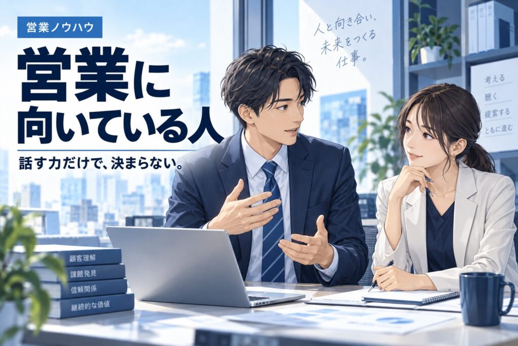 営業に向いてる人・向いてない人の特徴|適性は後から変えられる