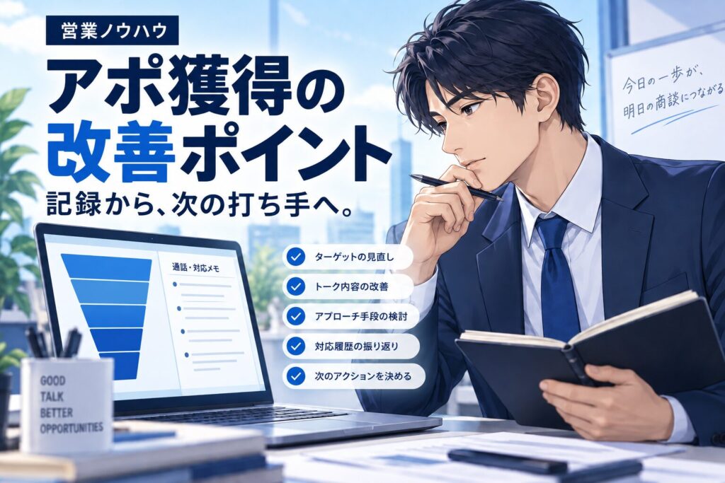 アポ獲得率を上げる5つの改善ポイント