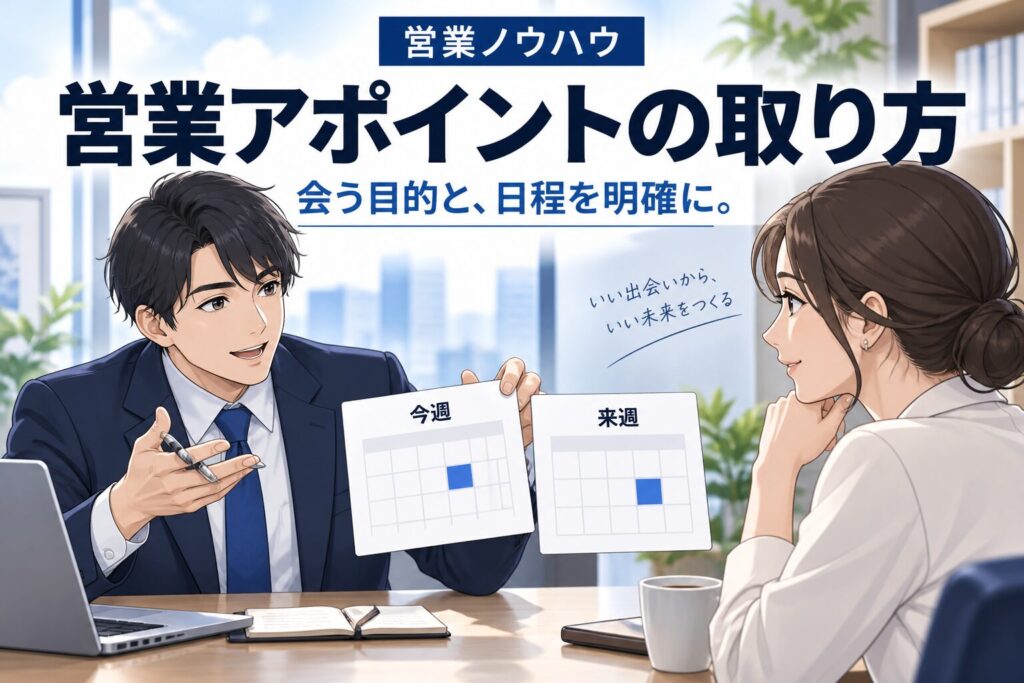 営業アポイントの取り方|断られにくい誘い方
