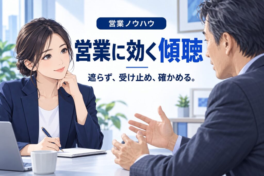 営業に効く傾聴のコツ|話させて信頼を得る