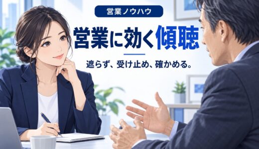 営業に効く傾聴のコツ｜話させて信頼を得る