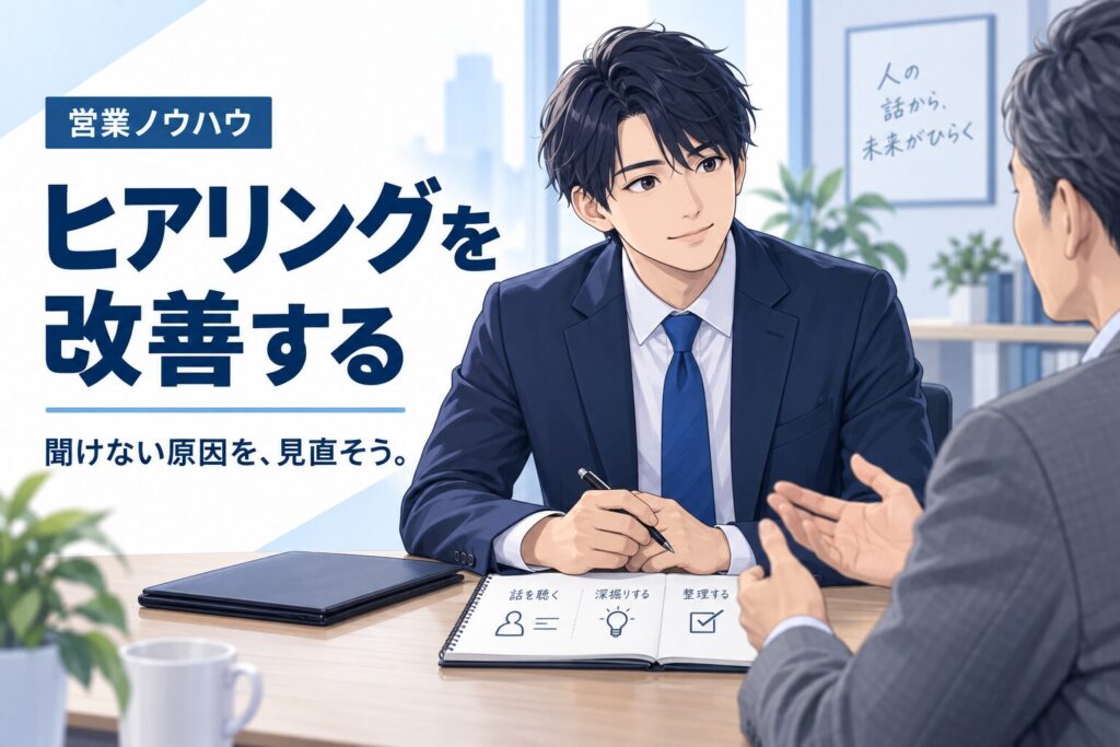 ヒアリングができない営業の原因と改善法