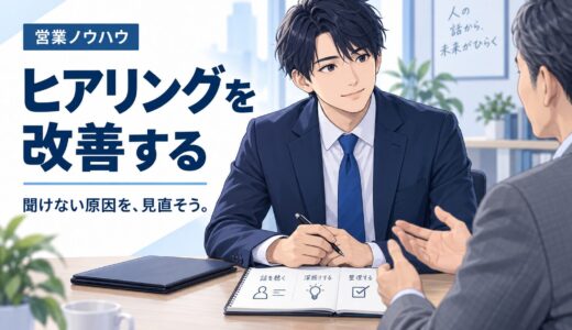 ヒアリングができない営業の原因と改善法