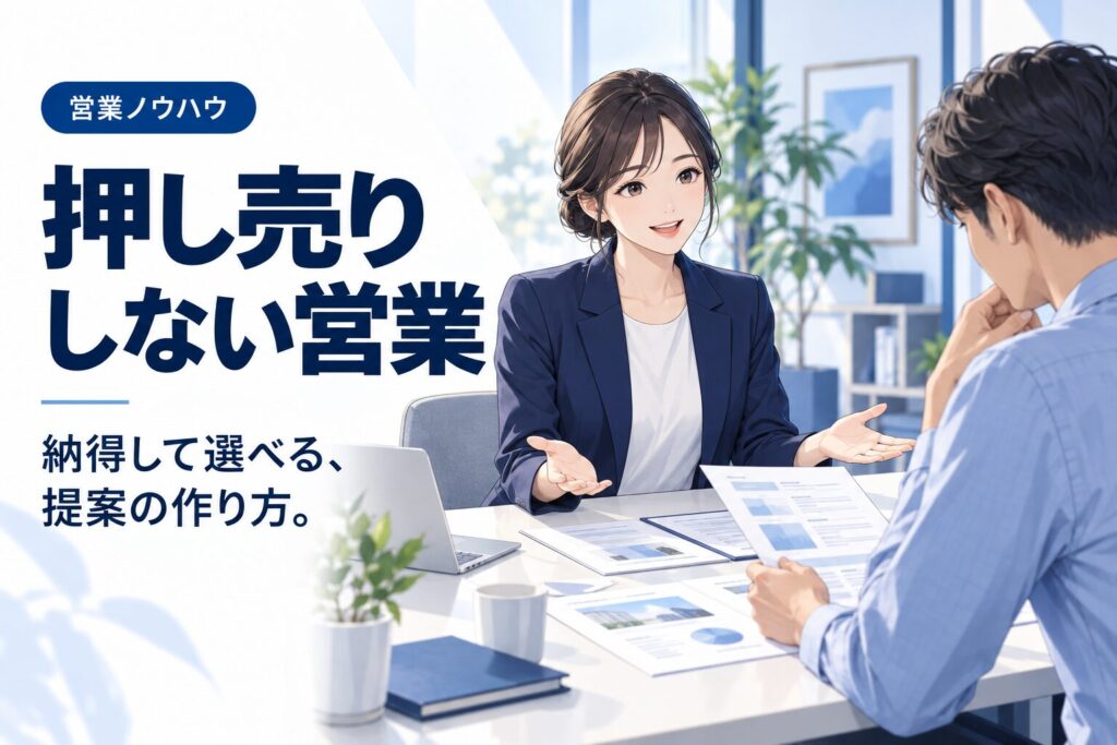 押し売りせずに「決めてもらう」営業のコツ