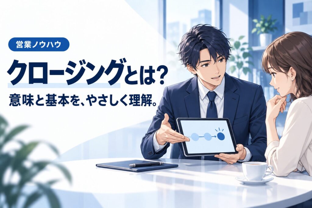 営業のクロージングとは?意味と基本を解説