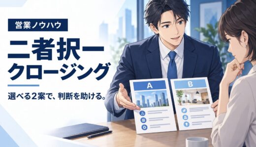 二者択一クロージングの使い方｜迷う相手を前へ