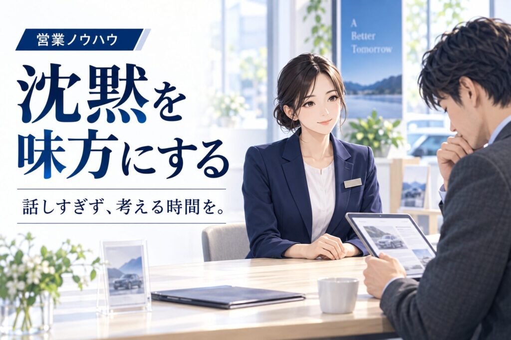 沈黙を味方にするクロージング｜話しすぎを防ぐ