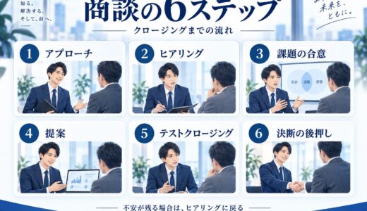 クロージングまでの流れを図解｜商談6ステップの全体像