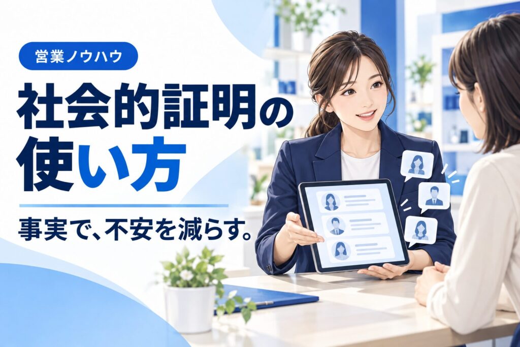 社会的証明の使い方。事実で不安を減らす営業提案