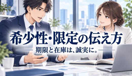 希少性・限定条件の伝え方｜期限と在庫を正確に案内する