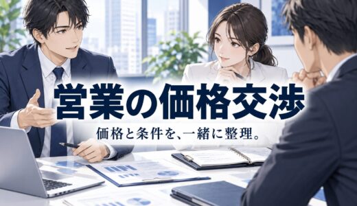 営業の価格交渉の進め方｜価格・範囲・承認を整理する