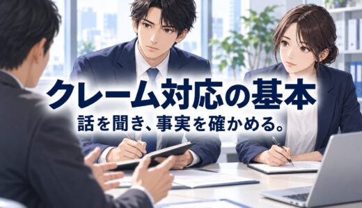クレーム対応の基本｜事実確認と引き継ぎの進め方