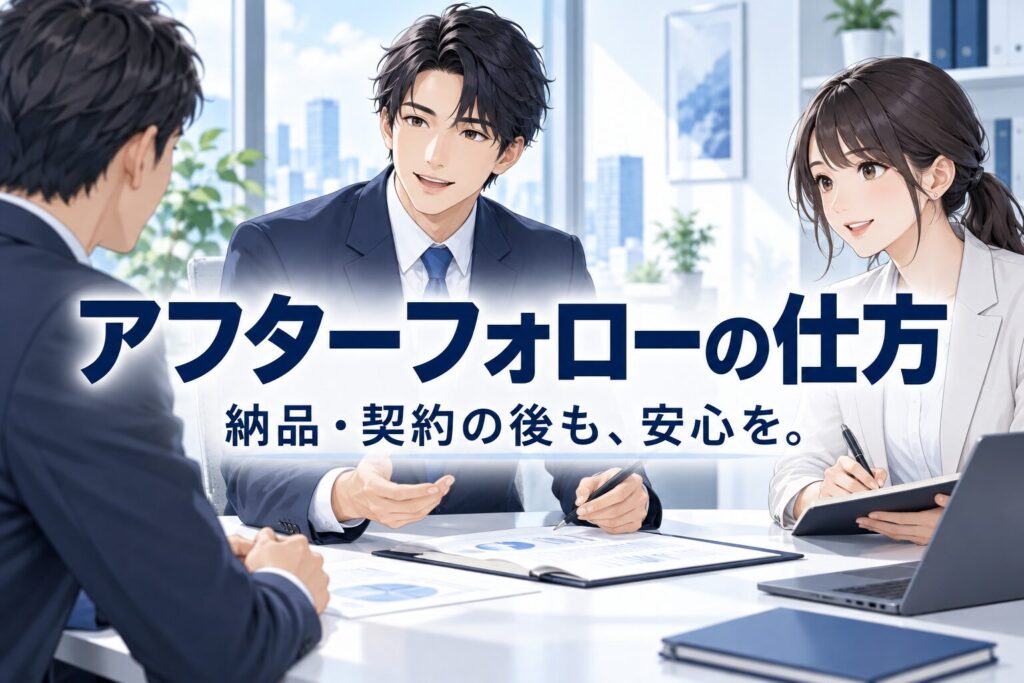 次につながるアフターフォローの仕方