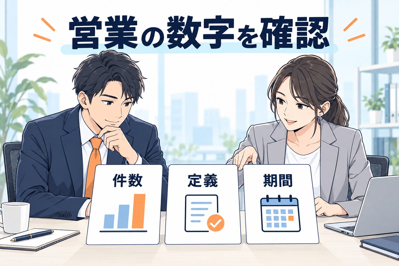 営業の数字は件数・定義・期間をそろえて確認する